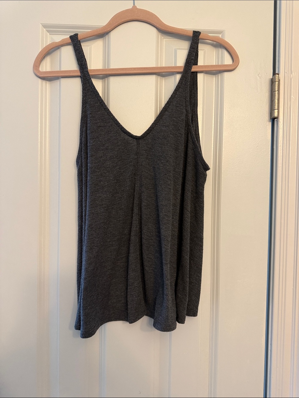 Blu Pepper Charcoal Gray V-Neck Tank Top